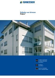 Rolladen von Griesser. Rolpac® - Hegglin Storen GmbH