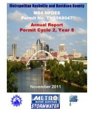 Nashville.gov - Stormwater - NPDES Annual Report, November 2011