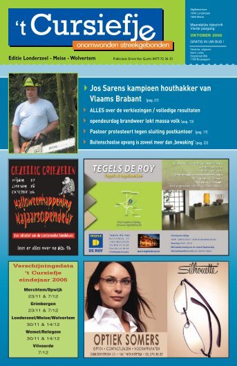 Jos Sarens kampioen houthakker van Vlaams Brabant - Het Cursiefje