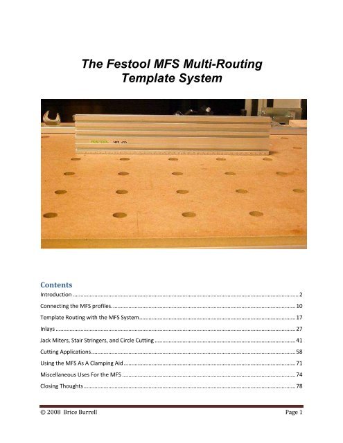 Ms510 Routing Template The Festool MFS Multi-Routing Template System - Festool Owners ...