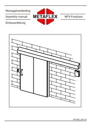 Assembly manual MF5-Foodcare Einbauanleitung ... - Metaflex