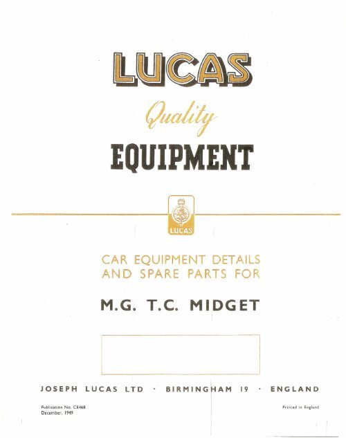 1949 Mg Tc Wiring Diagram Wiring Diagram