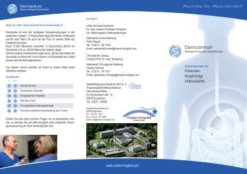 Darmzentrum Patienteninfo3.indd - Marien-Hospital Euskirchen