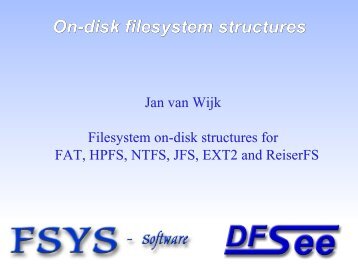 Filesystem on-disk structures - DFSee