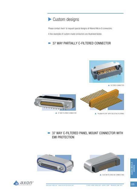 Custom Micro-D connectors - Axon' Cable