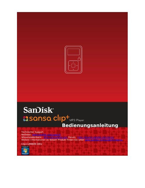 Bedienungsanleitung - SanDisk
