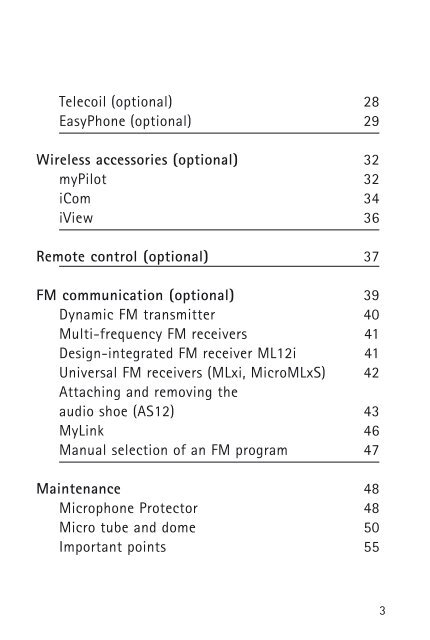 User Manual Nios micro III & V - Phonak