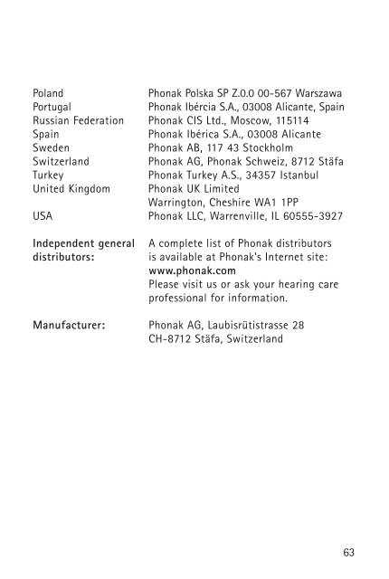 User Manual Nios micro III & V - Phonak