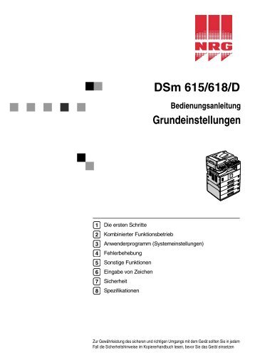 Aficio 2015/2018/2018D Bedienungsanleitung ... - Nashuatec