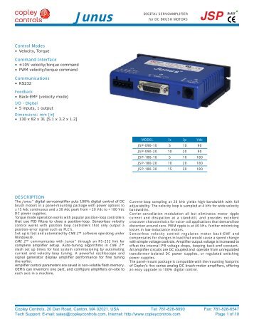 Junus - Copley Controls