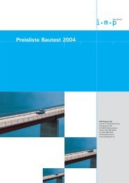 Preisliste 2004 deutsch - IMP Bautest AG