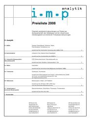Preisliste 2008 - IMP Bautest AG