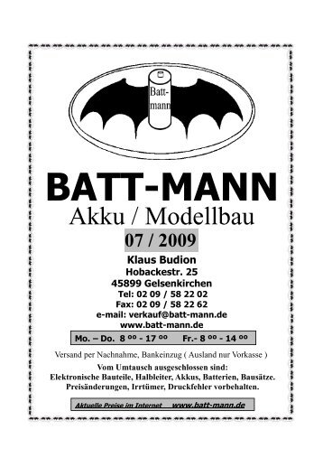 Akku / Modellbau - Batt-Mann
