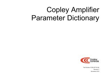 Copley amplifier parameter dictionary - Maccon.de