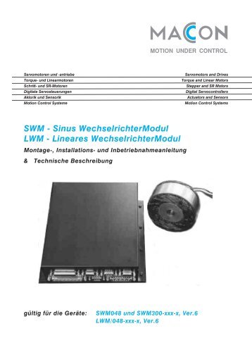 SWM - Sinus WechselrichterModul LWM - Lineares ... - Maccon.de