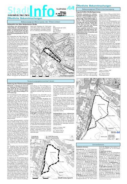 Amtsblatt "StadtInfo" der 7. Kalenderwoche (553 KB, pdf - Stadt Aalen