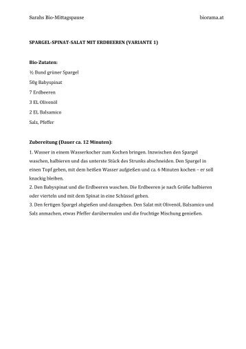 Rezepte als PDF - Biorama