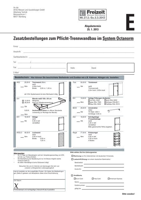 Servicehandbuch (Download pdf ) - Freizeit Messe Nürnberg