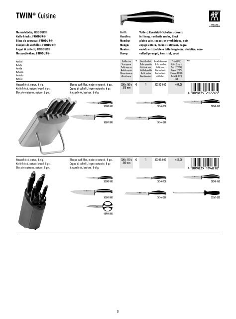 Scarica catalogo PDF - AF coltelli