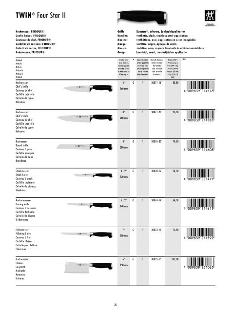 Scarica catalogo PDF - AF coltelli