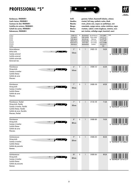 Scarica catalogo PDF - AF coltelli