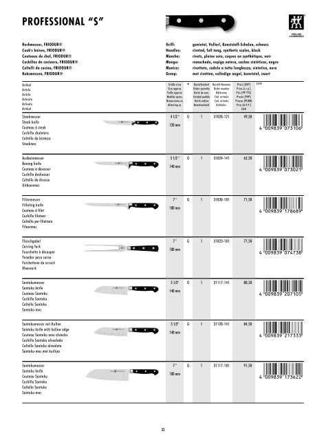 Scarica catalogo PDF - AF coltelli