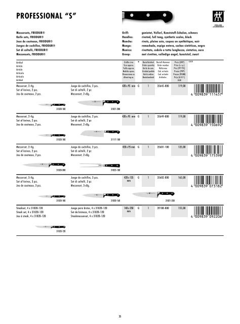 Scarica catalogo PDF - AF coltelli