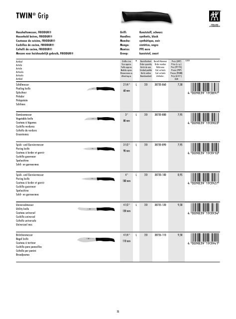 Scarica catalogo PDF - AF coltelli