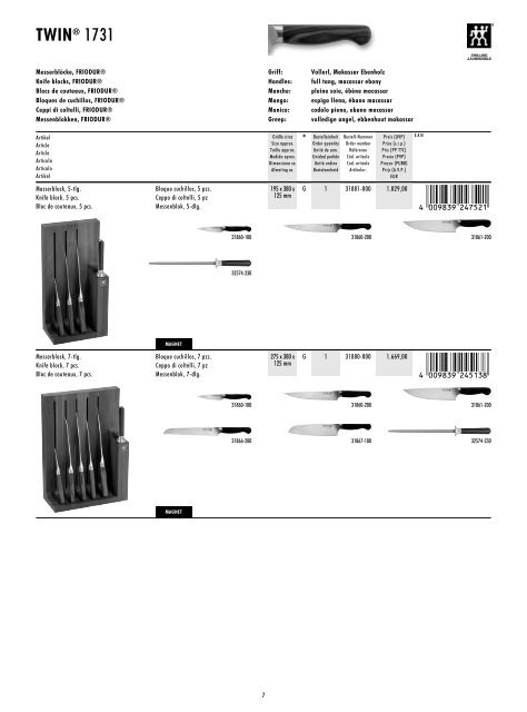 Scarica catalogo PDF - AF coltelli