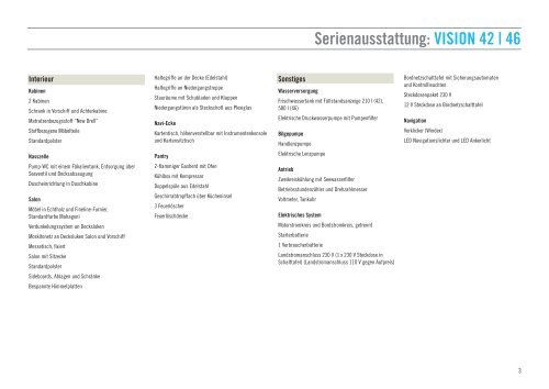 Price List 2013- Bavaria VISION 42 | 46 (German - Cosmos Yachting