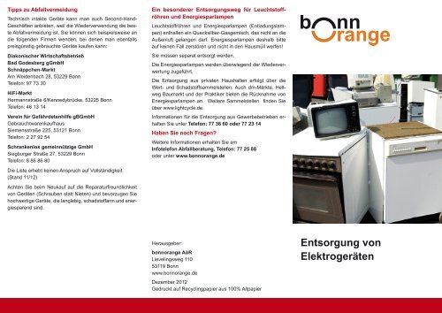 Entsorgung von Elektrogeräten - bonnorange.de