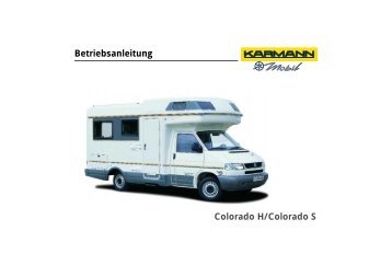 Betriebsanleitung Colorado H, S - bei Karmann Mobil