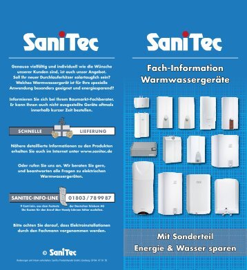 Durchlauferhitzer - SaniTec Produkthandel GmbH