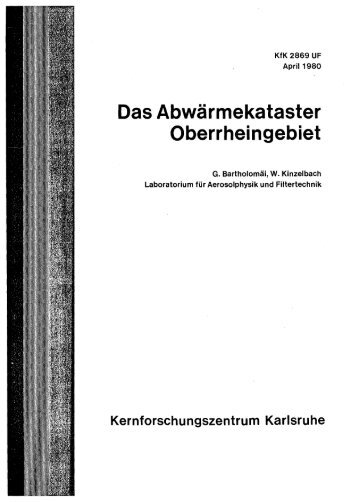 Das Abwärmekataster Oberrheingebiet