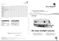 Preisliste Caravan - Sunlight