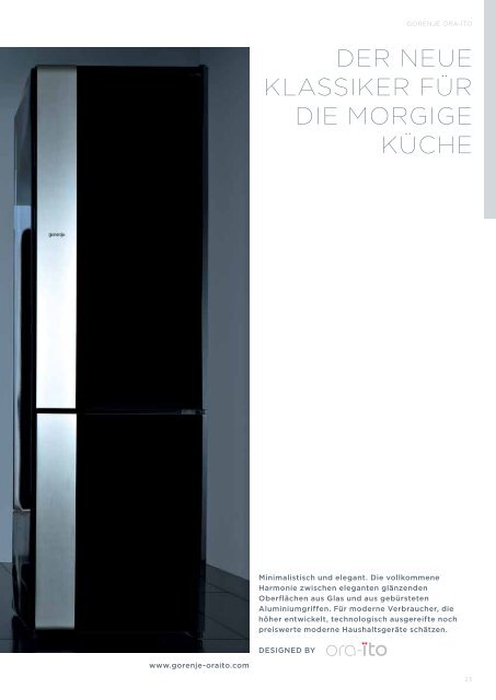 Pdf Katalog: Gorenje Einbaugeräte 2012