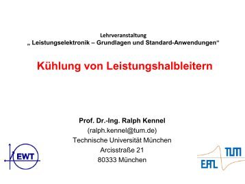 Kühlung von Leistungshalbleitern - EAL Lehrstuhl für Elektrische ...