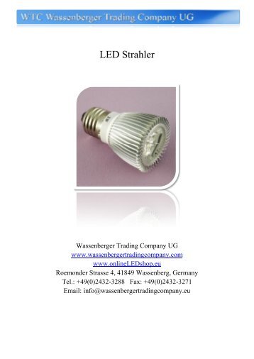 LED Strahler - Herzlich willkommen bei der Wassenberger Trading ...
