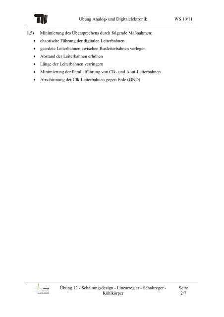 Musterlösung - Schaltungsdesign - Linearregler - Schaltreger - EMSP