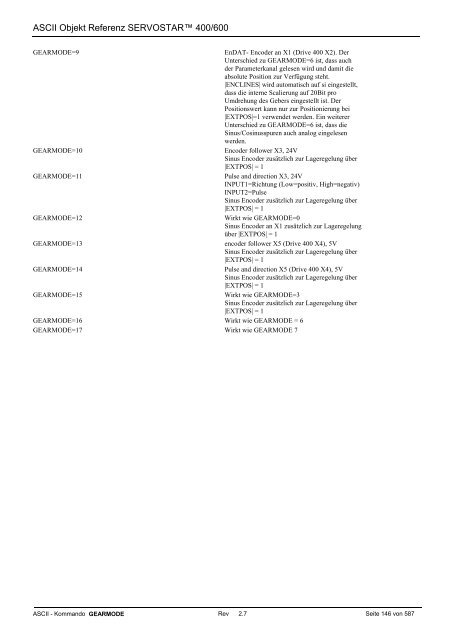 ASCII Parameter ServoStar400/600 - Maccon.de