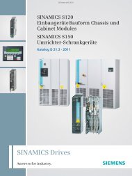 SINAMICS S120 Einbaugeräte Bauform Chassis