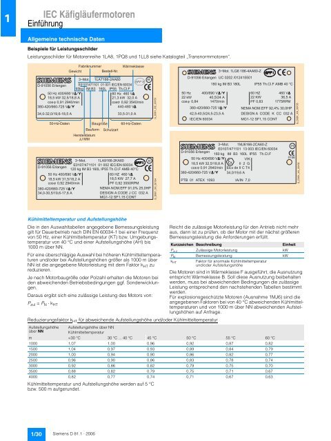 IEC Käfigläufermotoren