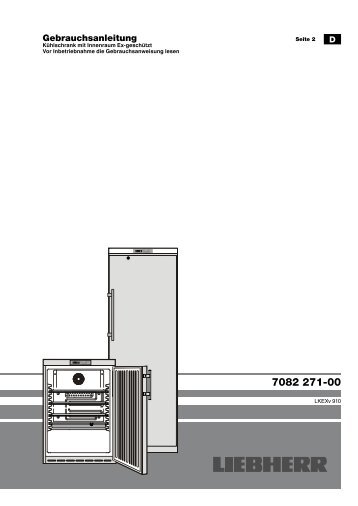 Gebrauchsanleitung - Liebherr