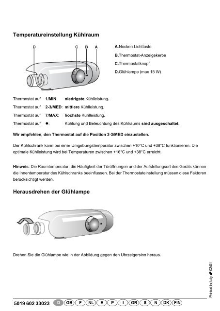 Gebrauchsanweisung KRA 2510 Optima - Bauknecht-mam.ch