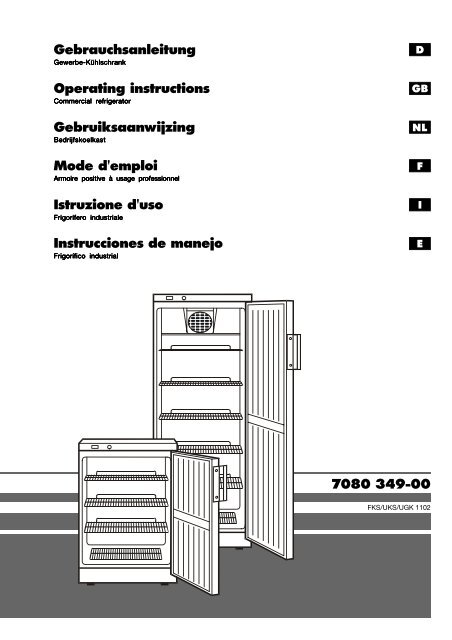 7080 349-00 Mode d'emploi Gebruiksaanwijzing ... - NordCap