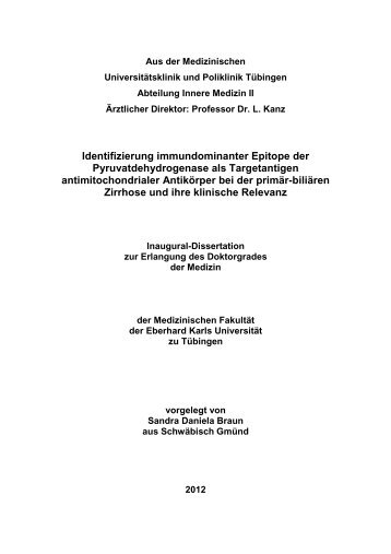 Doktorarbeit-Sandra Braun,2-12 - TOBIAS-lib - Universität Tübingen