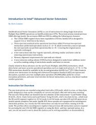 Introduction to Intel® Advanced Vector Extensions - LOMONT.org