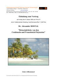 Einladung zum Vortrag Dr. Alexander DOSTAL 
