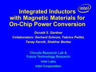 Integrated Inductors with Magnetic Materials for On-Chip ... - Hot Chips