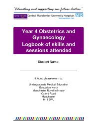 Y4 Obs and Gynae logbook - Central Manchester University ...
